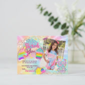 pop it fidget Tie Dye Rainbow Photo Carte de remer (Debout devant)