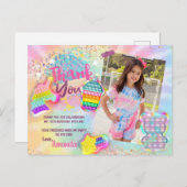 pop it fidget Tie Dye Rainbow Photo Carte de remer (Devant / Derrière)