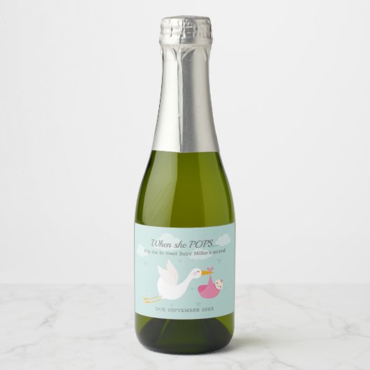 Pop It Mini Sparkling Vin Étiquette (Devant)