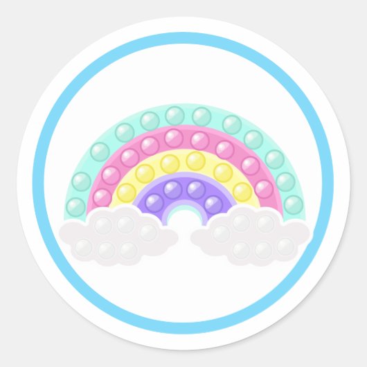 Pop it pastei klassieke ronde sticker (Voorkant)