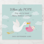 Pop It Sparkling Vin Étiquette (Étiquettes simples)