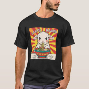 Pop Japanse Kunst Zonsondergang Noedels Schattig L T-shirt