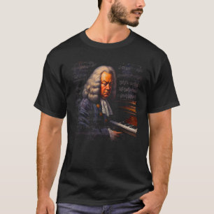 Pop Johann Sebastian Bach Muziekpianist T-shirt