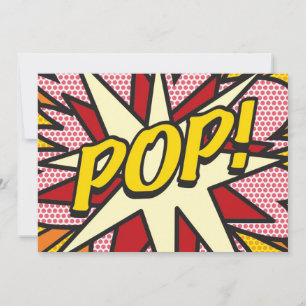 POP Jouw Bericht Leuke Retro Strip Pop Art Aankondiging