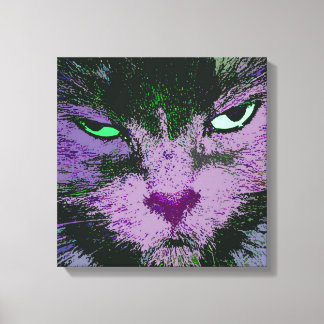 Pop Kat Roze Verpakte Canvas Print
