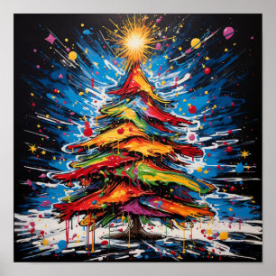 Pop kerstboom poster