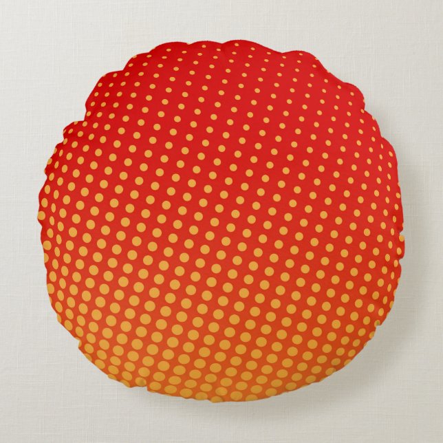 Pop, kleurrijke achtergrond1960, abstract, art, ru rond kussen (Voorkant)