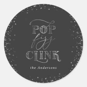 Pop knikt fizz-stickers ronde sticker