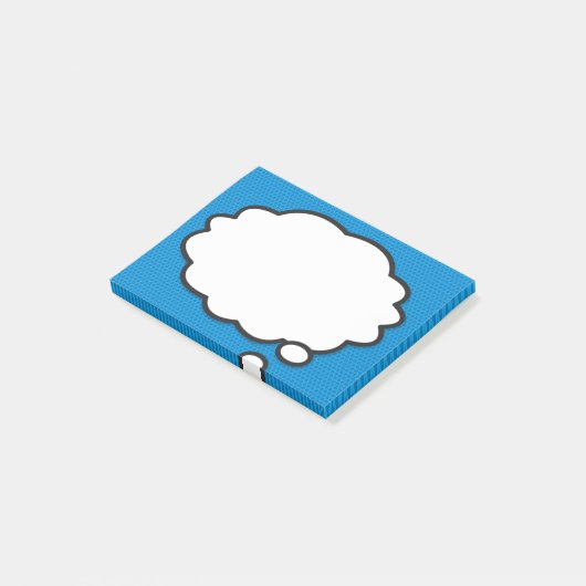 Pop komische boeken Kunst denk in bel Post-it® Notes (Schuin)