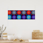 Pop Kunst Basketball Panorama Poster (Keuken)
