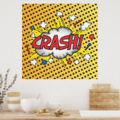 Pop kunst Comic boek inspireert Crash! poster (Keuken)