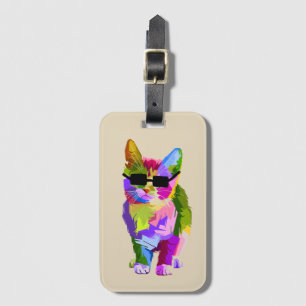 Pop Kunst coole kattenkattenkattenkunst Bagagelabel
