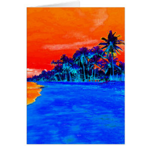 Pop Kunst Exotic Beach Palm Trees