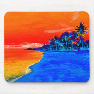 Pop Kunst Exotic Beach Palm Trees Muismat