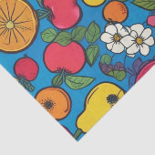 Pop kunst fruit op Navey Tissuepapier (Detail)