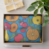 Pop kunst fruit op Navey Tissuepapier (Geschenk)