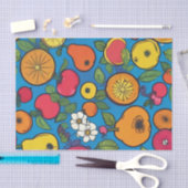 Pop kunst fruit op Navey Tissuepapier (Craft)