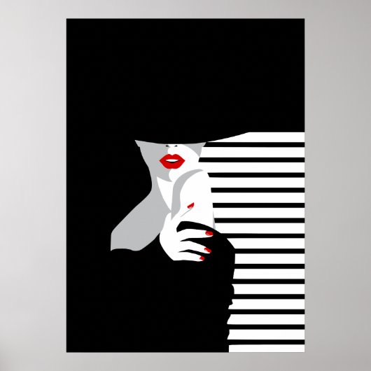 Pop Kunst Geïnspireerde Mode Vrouw 1 Poster (Voorkant)