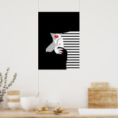 Pop Kunst Geïnspireerde Mode Vrouw 1 Poster (Keuken)