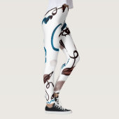 Pop kunst gezichten: abstracte waterverf. leggings (Rechts)