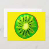 Pop kunst heldere kiwi - waterverf briefkaart (Voorkant / Achterkant)