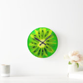 Pop kunst heldere kiwi - waterverf ronde klok (Huis)