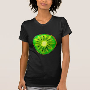 Pop kunst heldere kiwi - waterverf t-shirt