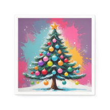 Pop kunst kerst met spatten van kleuren