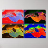 Pop Kunst Klassieke Spaanse gitaar