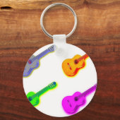 Pop Kunst Klassieke Spaanse gitaar Sleutelhanger (Voorkant)