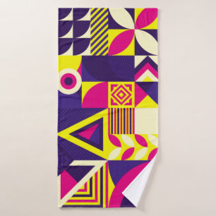 Pop kunst, kleurrijke geometrische vormen. badhanddoek