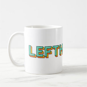 Pop Kunst Lefthangt-typografie KoffieMok