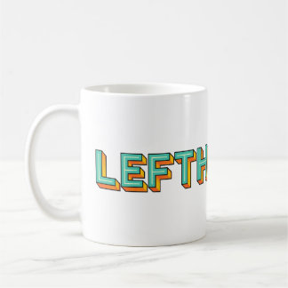 Pop Kunst Lefthangt-typografie KoffieMok