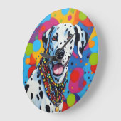 Pop Kunst Levendig Dalmatisch Grote Klok (Hoek)
