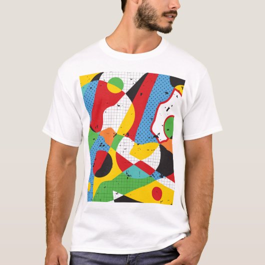 Pop kunst, levendig minimalisme. t-shirt (Voorkant)