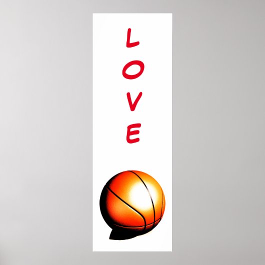 Pop Kunst Liefde Basketbal Door Poster (Voorkant)