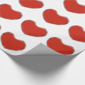 Pop Kunst Liefde Rode Harten Wit Gift Wrap Cadeaupapier (Hoek)