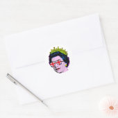 Pop kunst, modern, HM Queen Ronde Sticker (Envelop)