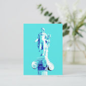 Pop kunst oude sculptuur Apollon Briefkaart (Staand voorkant)