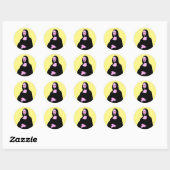Pop Kunst Stijl Mona Lisa Ronde Sticker (Vel)