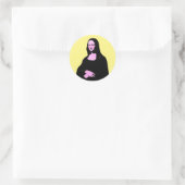 Pop Kunst Stijl Mona Lisa Ronde Sticker (Tas)