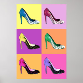 Pop Kunst Stiletto-pompen / schoenen / hakken Poster