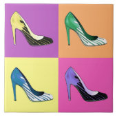 Pop Kunst Stiletto-pompen / schoten / hoog niveau Tegeltje (Voorkant)