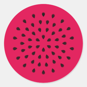Pop kunst Watermeloen Ronde Sticker