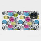 Pop kunstananassen en palmbladeren Case-Mate iPhone case (Achterkant (horizontaal))