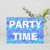 Pop kunstborrelen kaart (Staand voorkant)