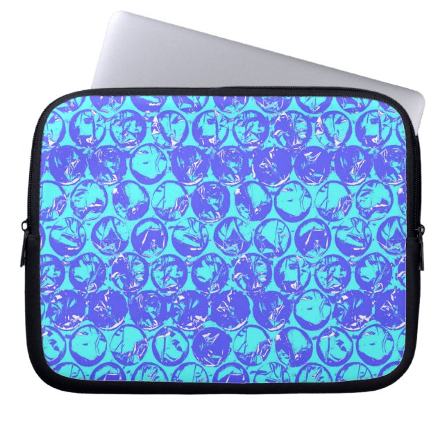 Pop kunstborrelen laptop sleeve (Voorkant)
