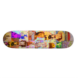 pop kunstcollage skateboard