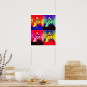 Pop kunstflessen poster (Keuken)