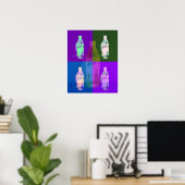 Pop kunstflessen poster (Thuiskantoor)